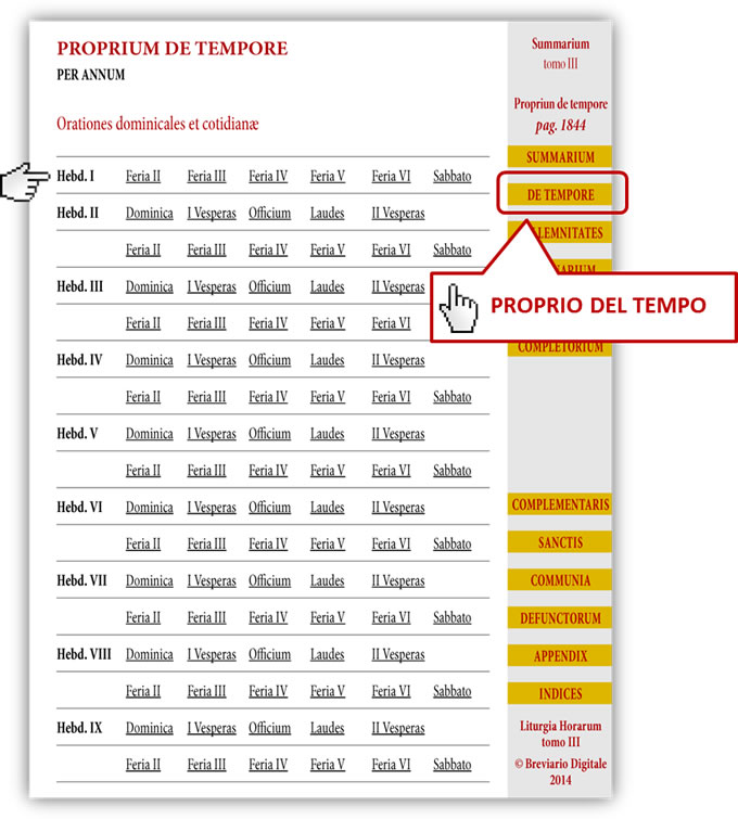 Liturgia Horarum, Tomo III, LEV